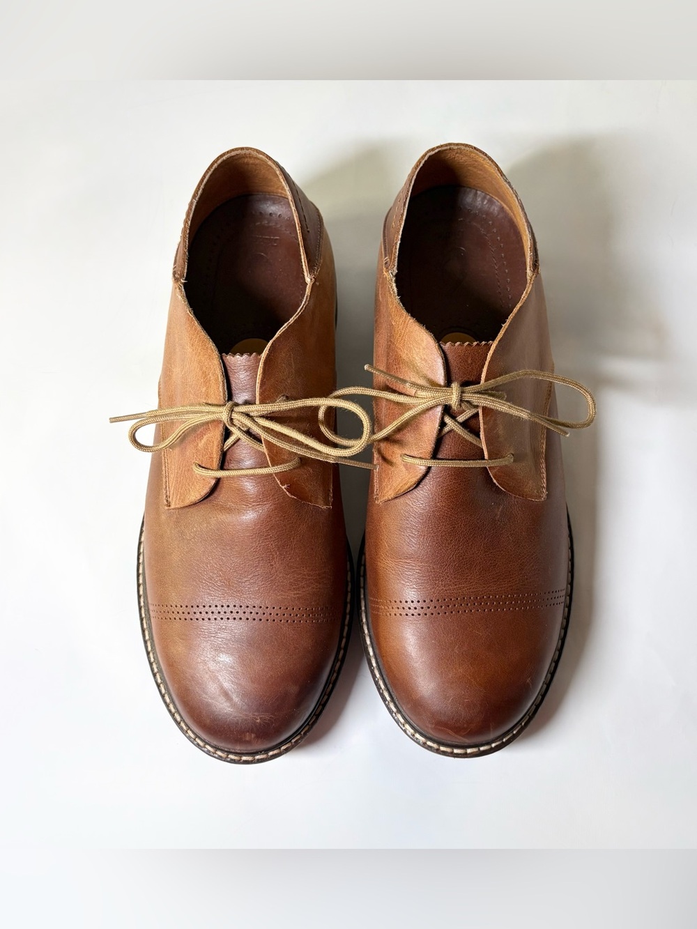 Olukai Walino Brown Leather Lace Up Oxfords Shoes Men’s Size 11.5